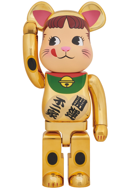 MEDICOM TOY - BE@RBRICK 招き猫 ペコちゃん 金メッキ 1000％