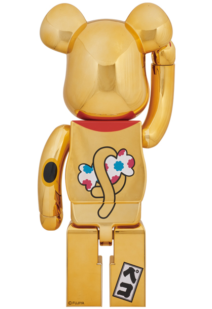 BE@RBRICK 招き猫 ペコちゃん 福 金メッキ1000％