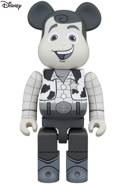 BE@RBRICK WOODY B&W Ver. 1000％