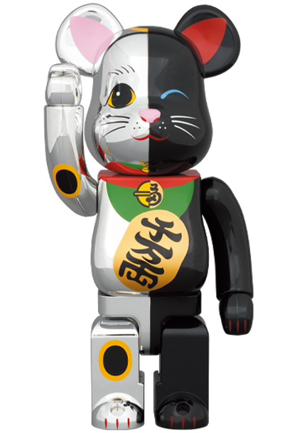 BE@RBRICK ベアブリック 招き猫 銀×黒 100％ & 400％ | www ...