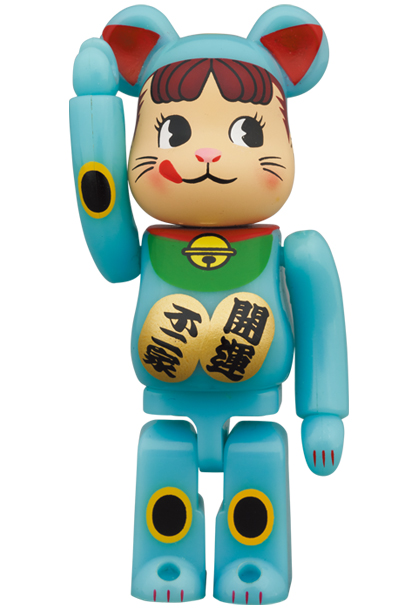 BE@RBRICK 招き猫 ペコちゃん 蛍光グリーン 100％ ＆ 400％ - その他