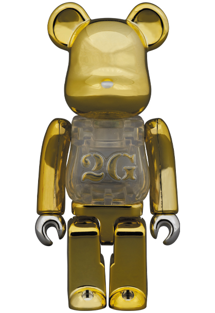 BE@RBRICK 2G REVERSE 400％ ＆100% GOLDゴールド-