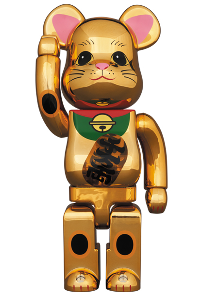 BE@RBRICK 招き猫 金メッキ 発光 400％ | hartwellspremium.com