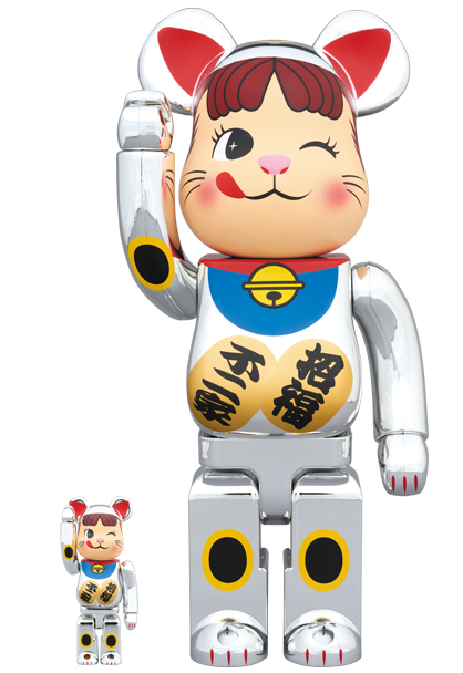 東京正規取扱店 BE@RBRICK 招き猫 ペコちゃん 銀メッキ 100％ u0026 400％ 公式オンラインショップ -www