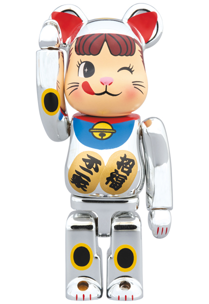 MEDICOM TOY - BE@RBRICK 招き猫 ペコちゃん 銀メッキ 100％ & 400％