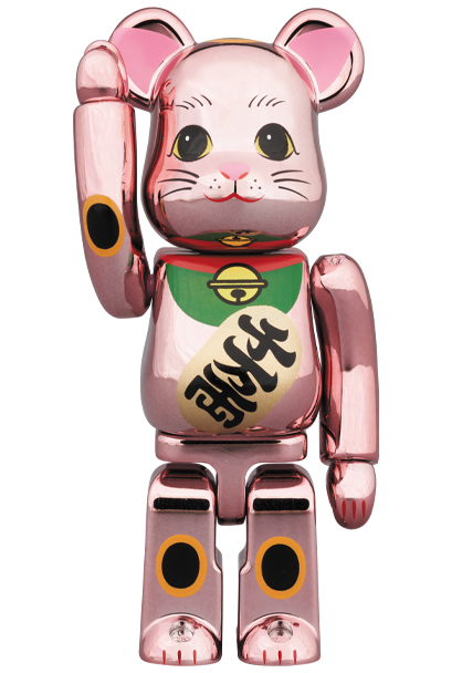 ベアブリッ メディコムトイ BE@RBRICK 招き猫 桃金メッキ 400％ ベアブリックの通販 by シューズ's shop｜ラクマ フィギュア