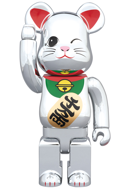 MEDICOM TOY - BE@RBRICK 招き猫 銀メッキ四 400％