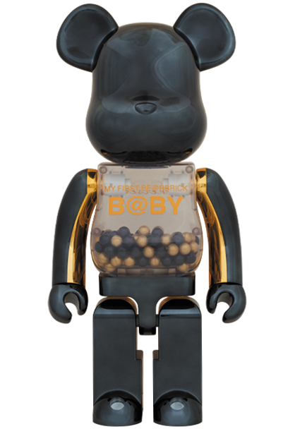 MEDICOM TOY - MY FIRST BE@RBRICK INNERSECT BLACK & GOLD Ver.1000％