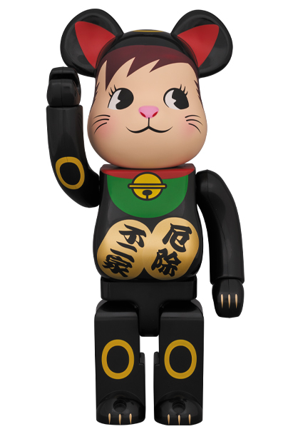 BE@RBRICK 招き猫 ポコちゃん 黒 400％ ベアブリック www