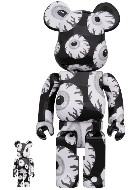 MEDICOM TOY - BE@RBRICK Mishka monochromatic 100％ & 400％