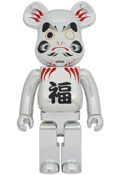 メディコム・トイ ベアブリック BE@RBRICK 達磨 銀メッキ 1000%