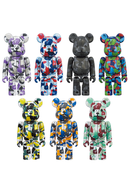 MEDICOM TOY - A BATHING APE(R) 28TH ANNIVERSARY BE@RBRICK BAPE CAMO #1