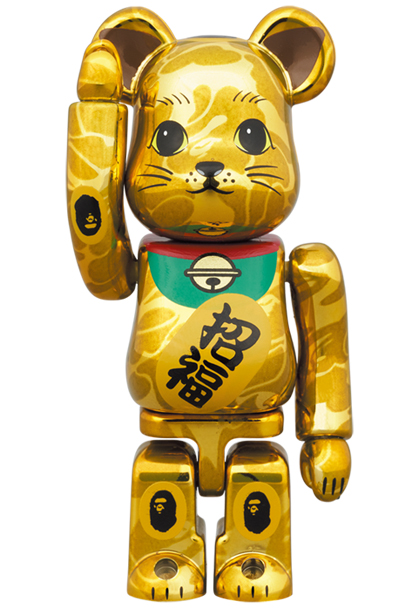 BE@RBRICK BAPE 招き猫 金メッキ 達磨 銀メッキ 1000％