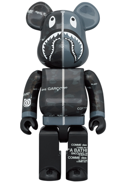 MEDICOM TOY - BE@RBRICK BAPE(R) CDG CAMO SHARK 100% & 400%
