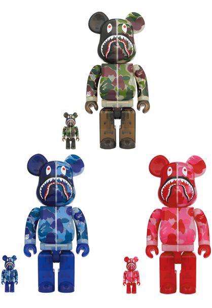 BE@RBRICK CLEAR ABC CAMO SHARK 100%&400% - その他