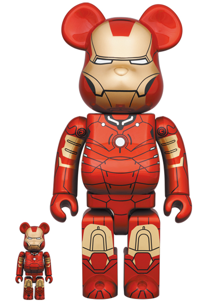 MEDICOM TOY - BE@RBRICK IRON MAN MARK III 100％ & 400％