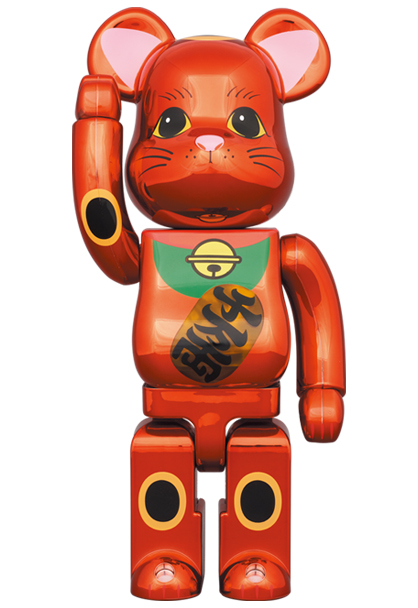 MEDICOM TOY - BE@RBRICK 招き猫 梅金メッキ 発光 400％