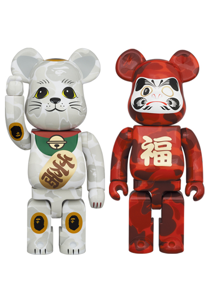 BE＠RBRICK BAPE 招き猫＆達磨　400%&100%セット