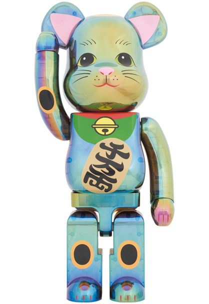 ベアブリックBE@RBRICK 招き猫 白×緑、黒×黄 1000％　セット　未開封