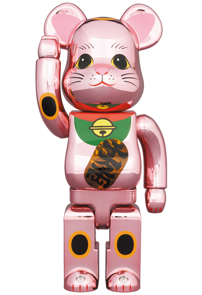 BE@RBRICK 招き猫 梅金メッキ 発光 400％ 新品