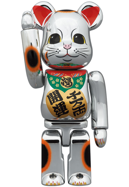 MEDICOM TOY - BE@RBRICK 招き猫 開運・千万両 銀メッキ 100％ & 400％