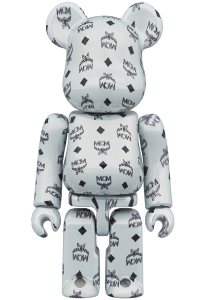 BE@RBRICK MCM WHITE CHROME Ver. 100%&400