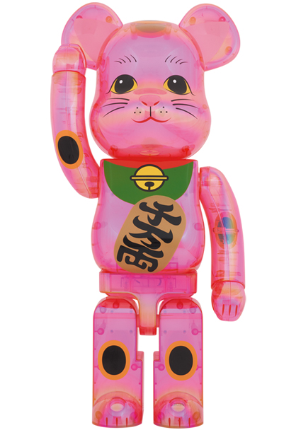 MEDICOM TOY BE@RBRICK 招き猫 桃色透明メッキ 1000% | www