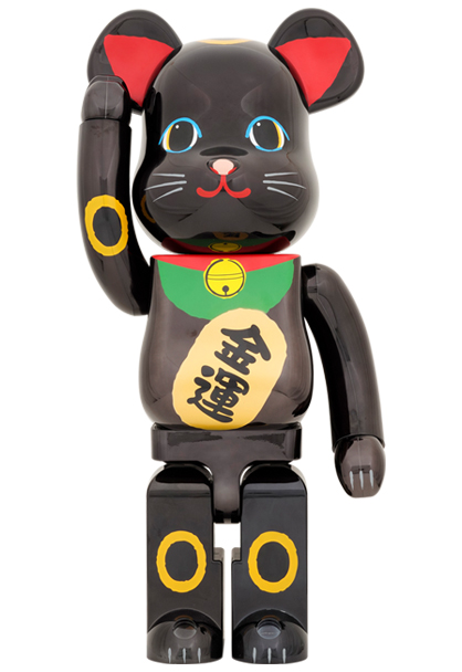 ベアブリックBE@RBRICK 招き猫 白×緑、黒×黄 1000％　セット　未開封