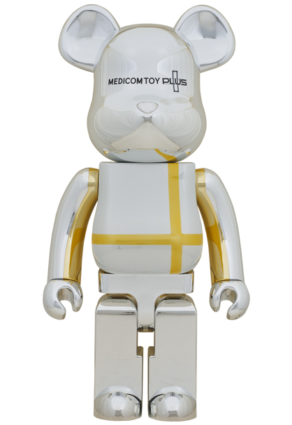 BE@RBRICK MEDICOM TOY PLUS SILVER CHROME