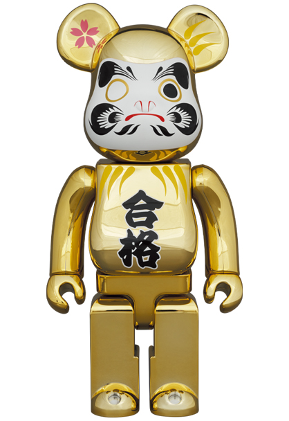 BE@RBRICK 達磨 合格 金メッキ 400％ ベアブリック