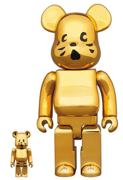 MEDICOM TOY   BE@RBRICK にゃー 金メッキVer. ％ & ％