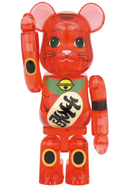 即発送　BE@RBRICK 招き猫 梅透明　400%