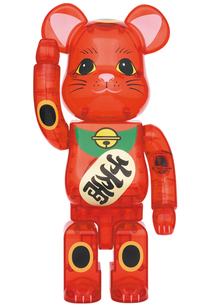 MEDICOM TOY - BE@RBRICK 招き猫 梅透明 400%