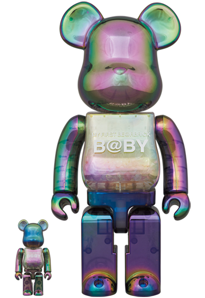 MEDICOM TOY - MY FIRST BE@RBRICK BABY CLEAR BLACK CHROME Ver. 100 ...