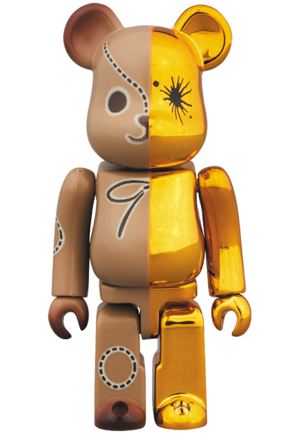 MEDICOM TOY メディコムトイ ×MIHARA YASUHIRO BE＠RBRICK 100%&400% ミハラヤスヒロ ベアブリック ブラウン/ゴールド