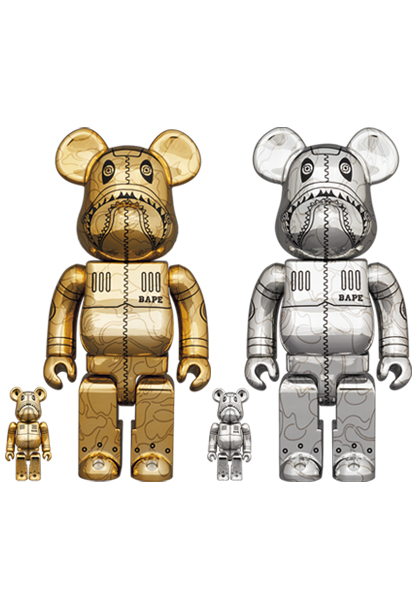 MEDICOM TOY - BE@RBRICK SORAYAMA × BAPE(R) CAMO SHARK 100％ & 400％