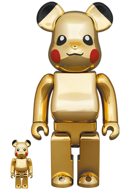 BE@RBRICK ピカチュウ GOLD CHROME Ver100%&400％