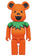 BE@RBRICK GRATEFUL DEAD DANCING BEARS ORANGE 400%