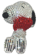 UDF CRYSTAL DECORATE SNOOPY SNOOPY w/HEART