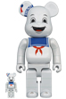 BE@RBRICK STAY PUFT MARSHMALLOW MAN WHITE CHROME Ver. 100％ & 400％