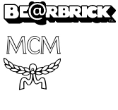 MEDICOM TOY - BE@RBRICK MCM WHITE CHROME Ver. 100％ & 400％