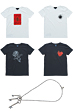 Alice TEE (Red Queen / Key Hole / Collage / Heart) / Key Necklace