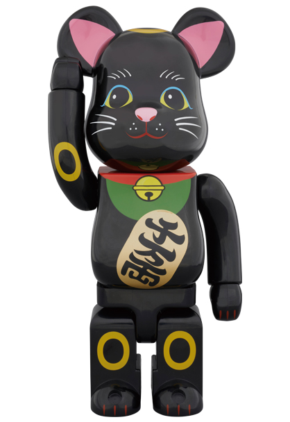 BE@RBRICK 招き猫 黒×黄 100％ & 400％ - その他