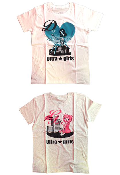Ultra★girls Tシャツ（WHITE / GRAY）