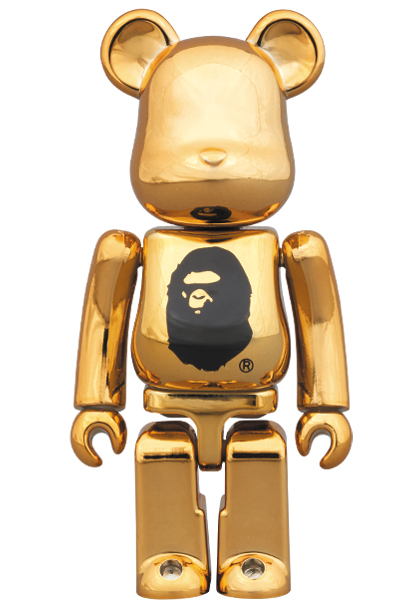 MEDICOM TOY - A BATHING APE(R) / NOWHERE 23rd anniv. GOLD BE