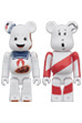BE@RBRICK 2PCS SET STAY PUFT MARSHMALLOW MAN “ANGRY FACE” & NO GHOST