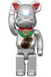 BE@RBRICK 招き猫 開運 弐 発光 銀メッキ 1000％