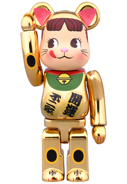 MEDICOM TOY - BE@RBRICK 招き猫 ペコちゃん 金メッキ 100％ & 400％