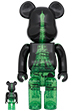BE@RBRICK EIFFEL TOWER 100％ & 400％ GREEN DRESS Ver.
