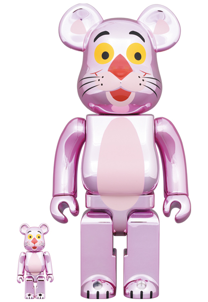 MEDICOM TOY - BE@RBRICK PINK PANTHER CHROME Ver.100％ & 400％